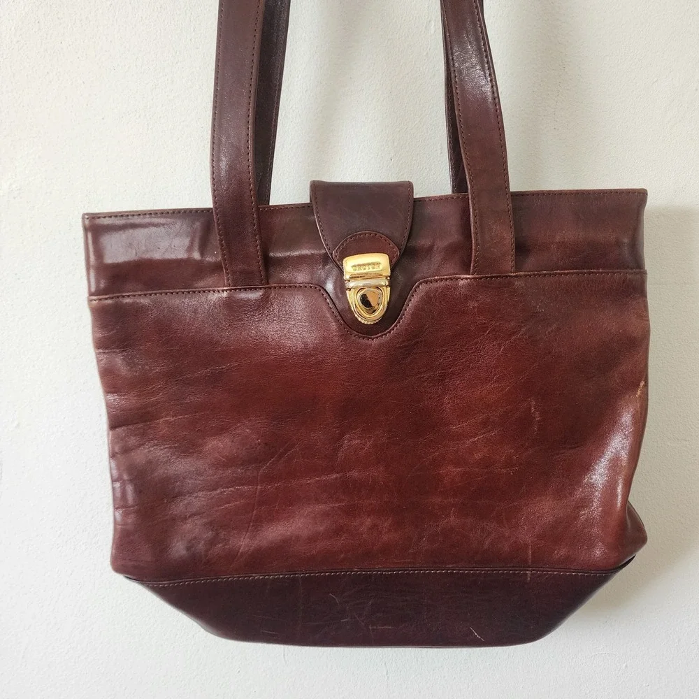 Oroton Brown Leather Purse Shoulder Bag